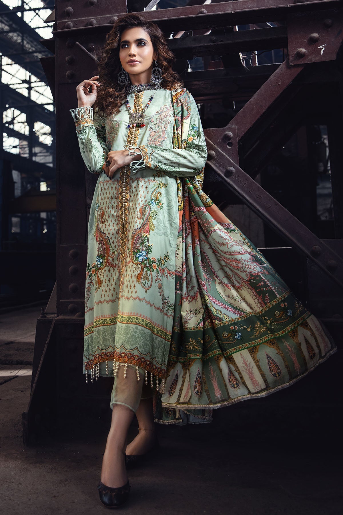 2628-PISTACHIO DIGITAL PRINTED LINEN UNSTITCHED