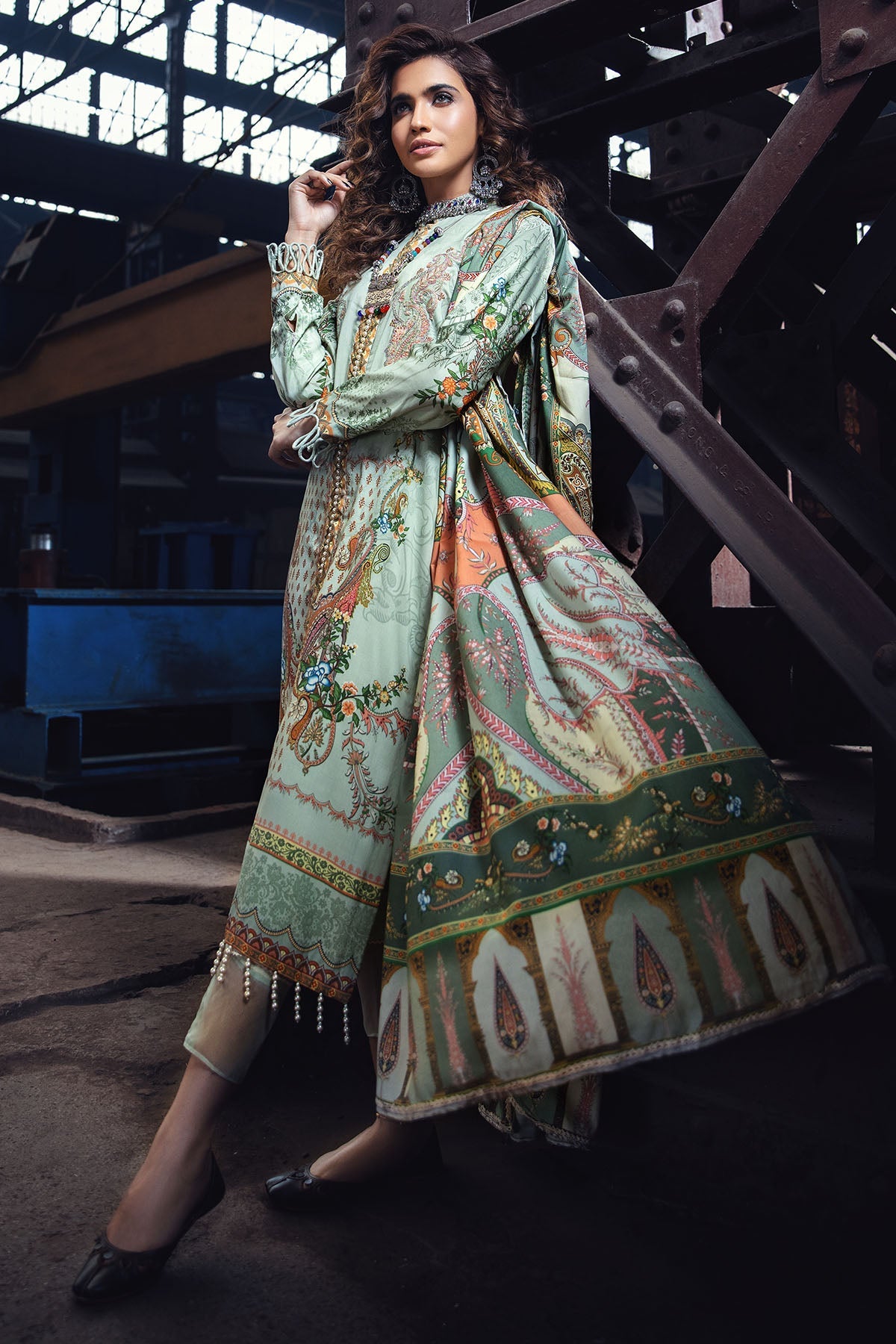 2628-PISTACHIO DIGITAL PRINTED LINEN UNSTITCHED