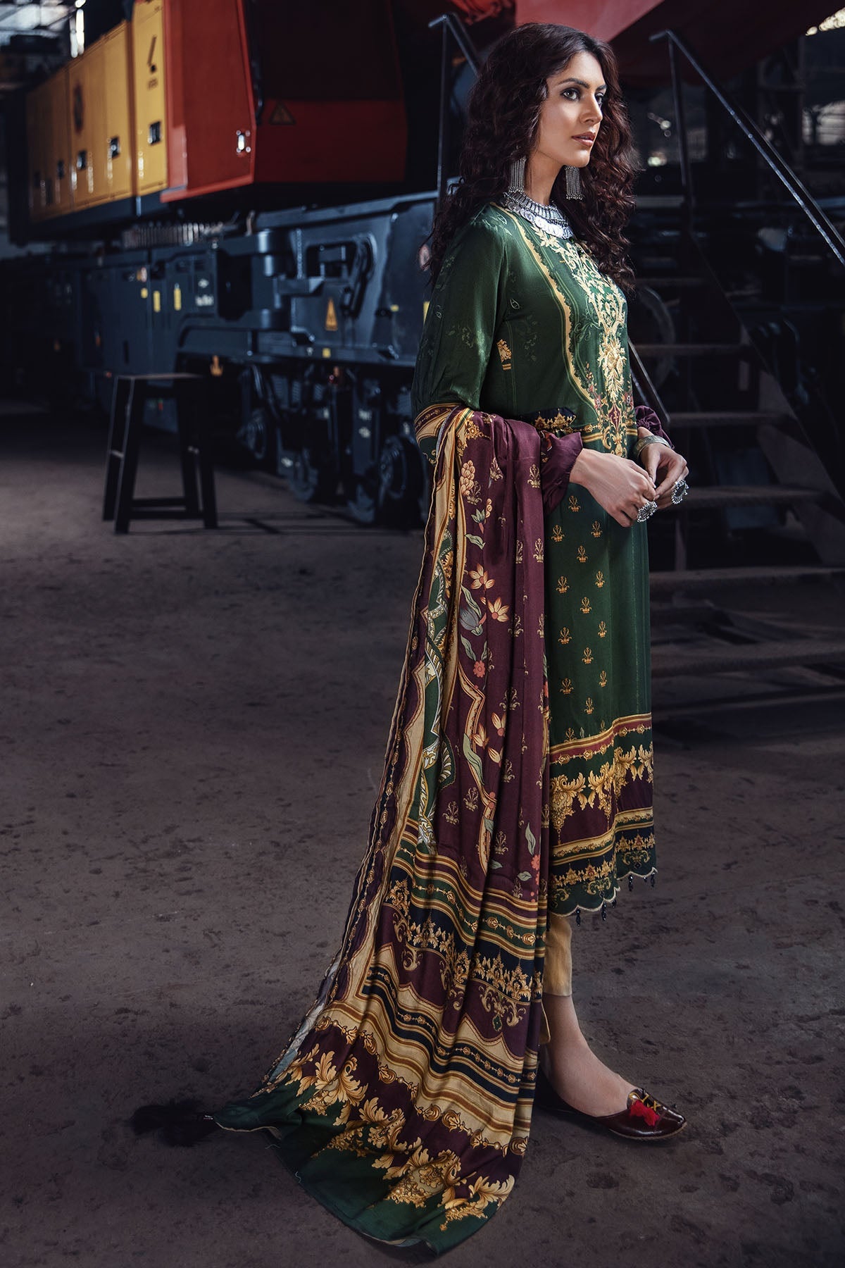 2571-SEAWEED DIGITAL PRINTED LINEN UNSTITCHED