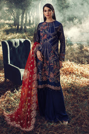 2699-LAPIS-LAZULI EMBROIDERED LINEN UNSTITCHED