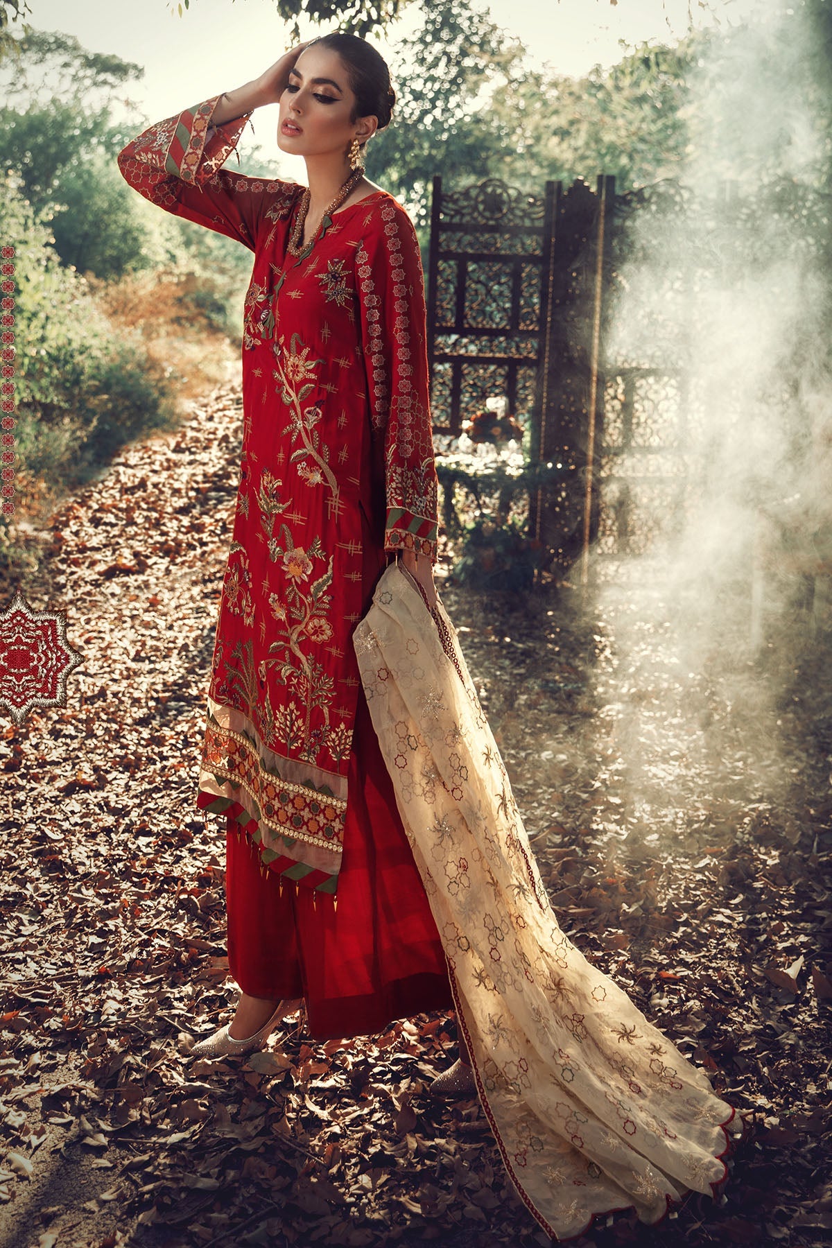 2702-MAHTAB EMBROIDERED LINEN UNSTITCHED
