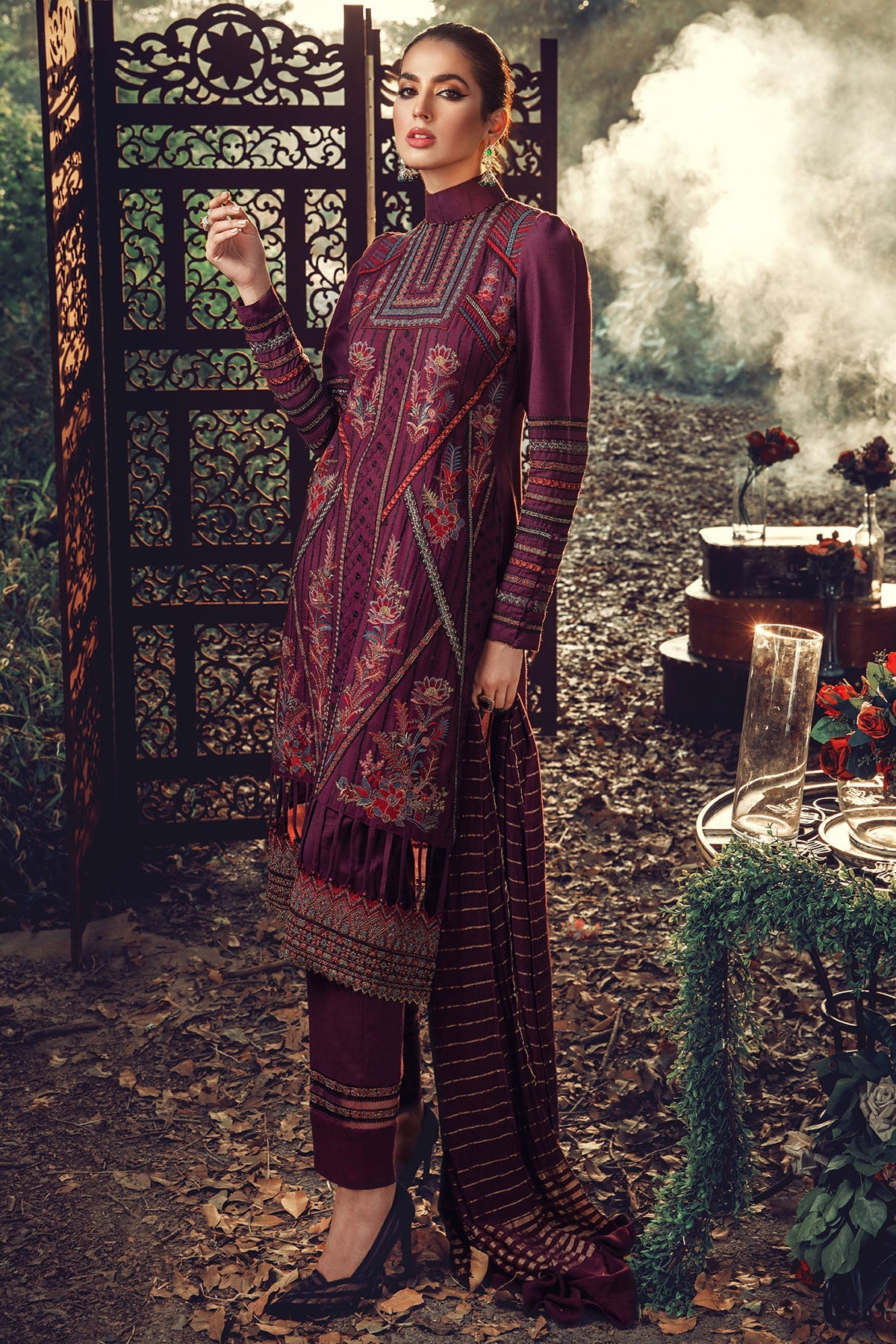 2709-CELESTIAL EMBROIDERED LINEN UNSTITCHED