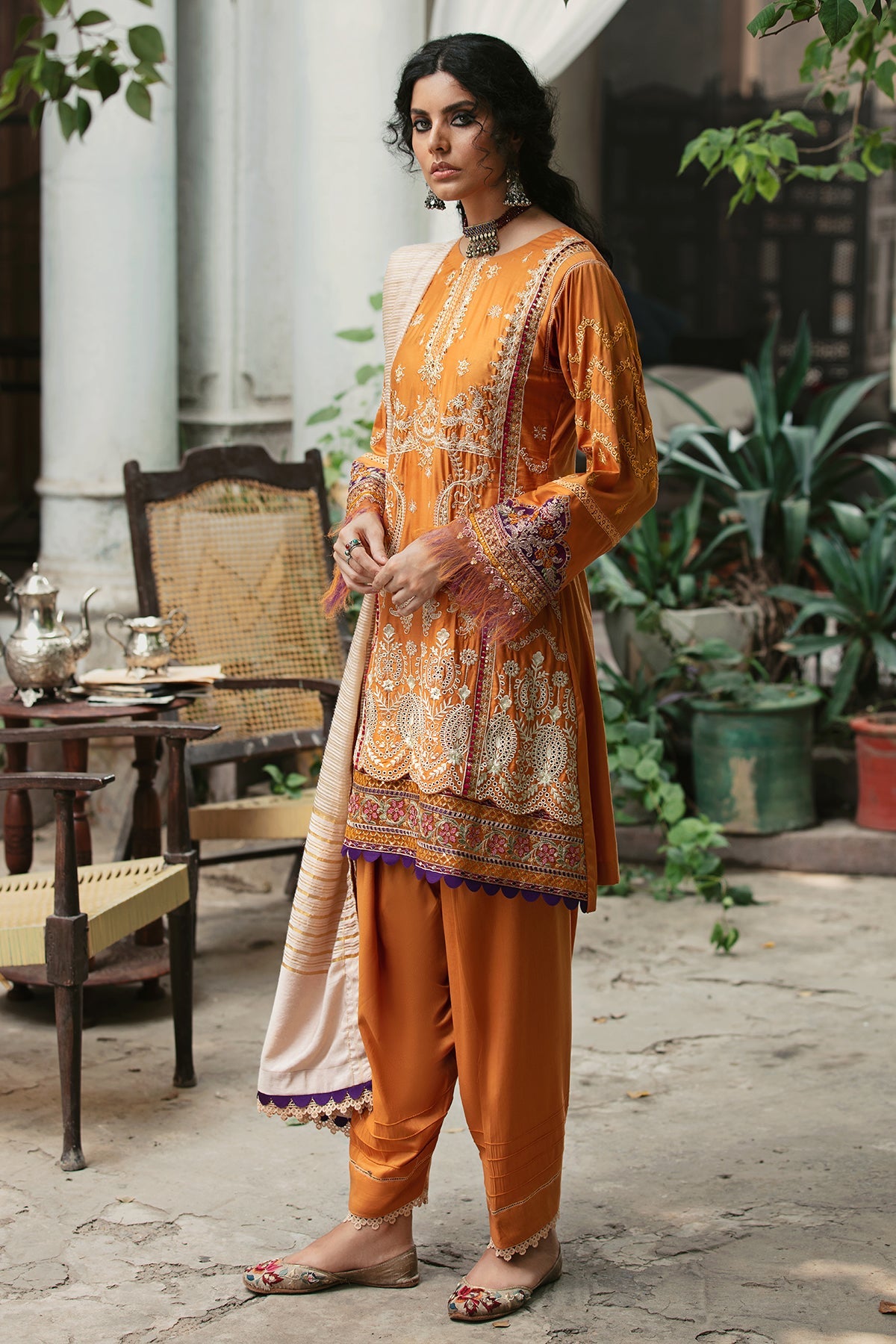 3026-PREET- A EMBROIDERED COTTON SATIN UNSTITCHED