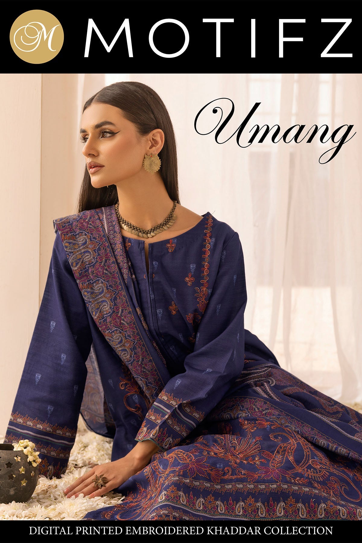 2024 UMANG BY MOTIFZ DIGITAL PRINTED EMBROIDERED KHADDAR VOL 1