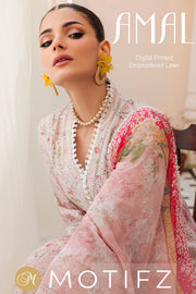 2024 AMAL BY MOTIFZ DIGITAL PRINTED EMBROIDERED LAWN VOL 1
