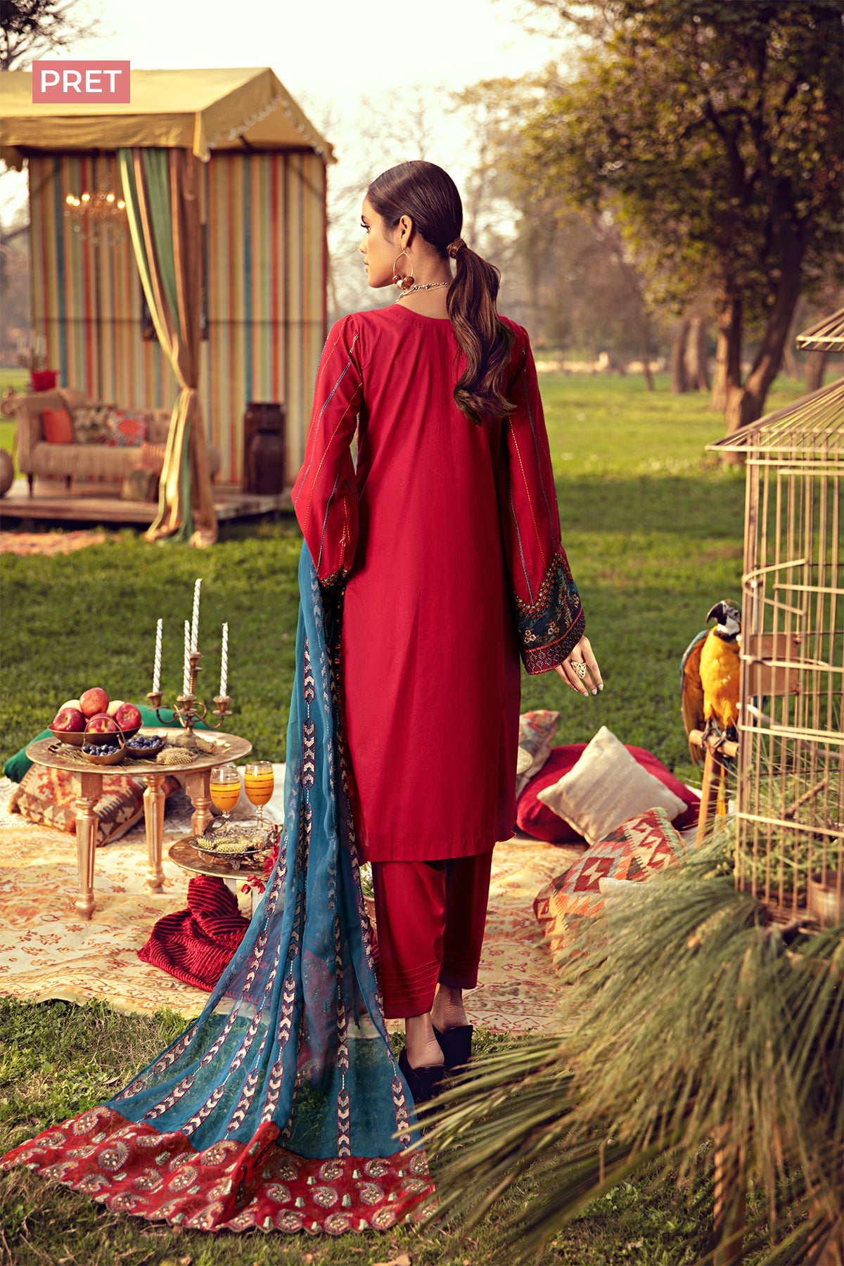 2800-RUBY EMBROIDERED LAWN STITCHED