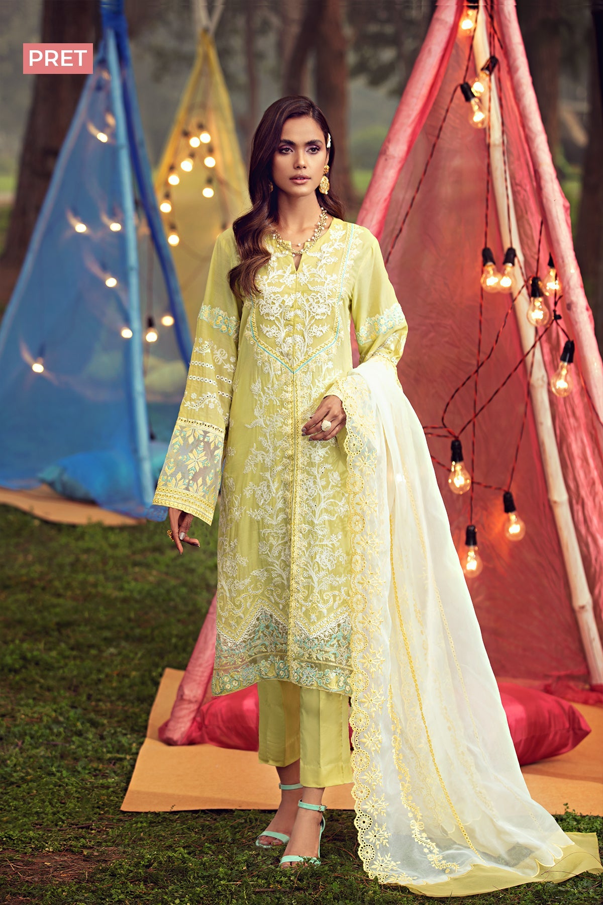 2802-CARIBBEAN EMBROIDERED LAWN STITCHED