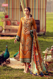 2806-BRONZE EMBROIDERED LAWN STITCHED