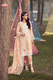 2807-LIGHT-SALMON EMBROIDERED LAWN STITCHED
