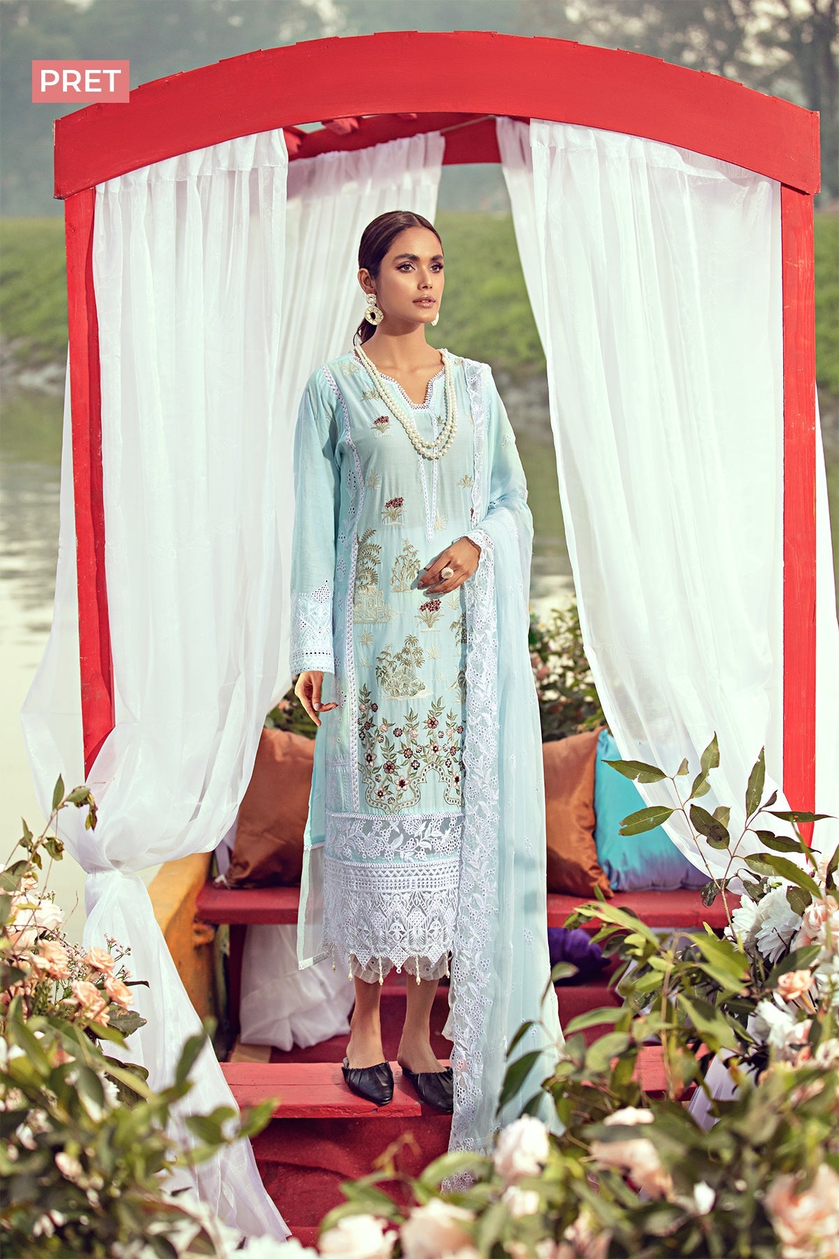 2811-SAPPHIRE EMBROIDERED LAWN STITCHED