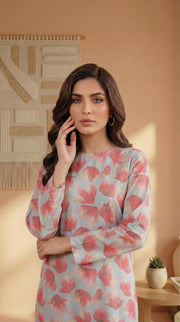 ZAR013-DIGITAL PRINTED COTTON LAWN  2 PIECE