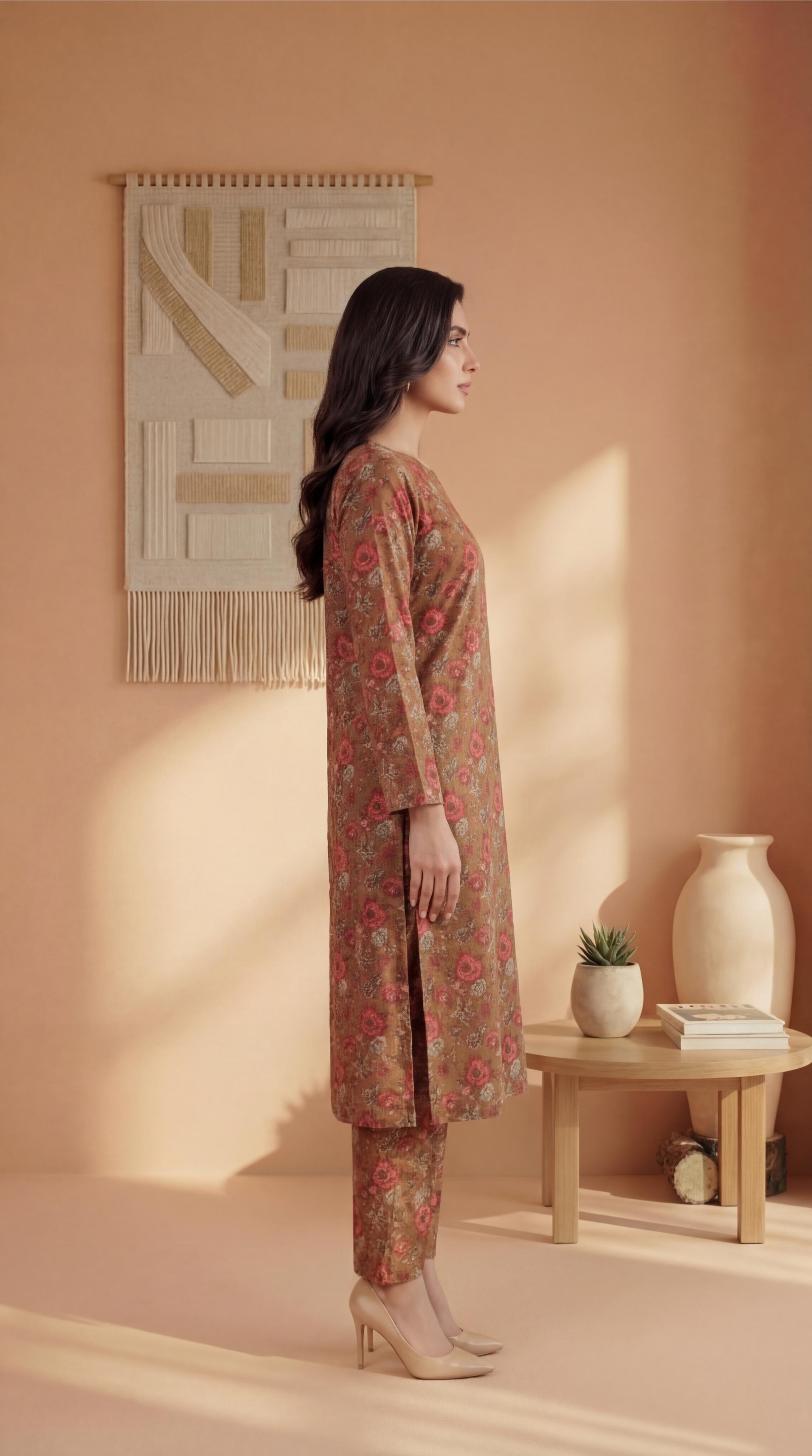 ZAR011-DIGITAL PRINTED COTTON LAWN  2 PIECE