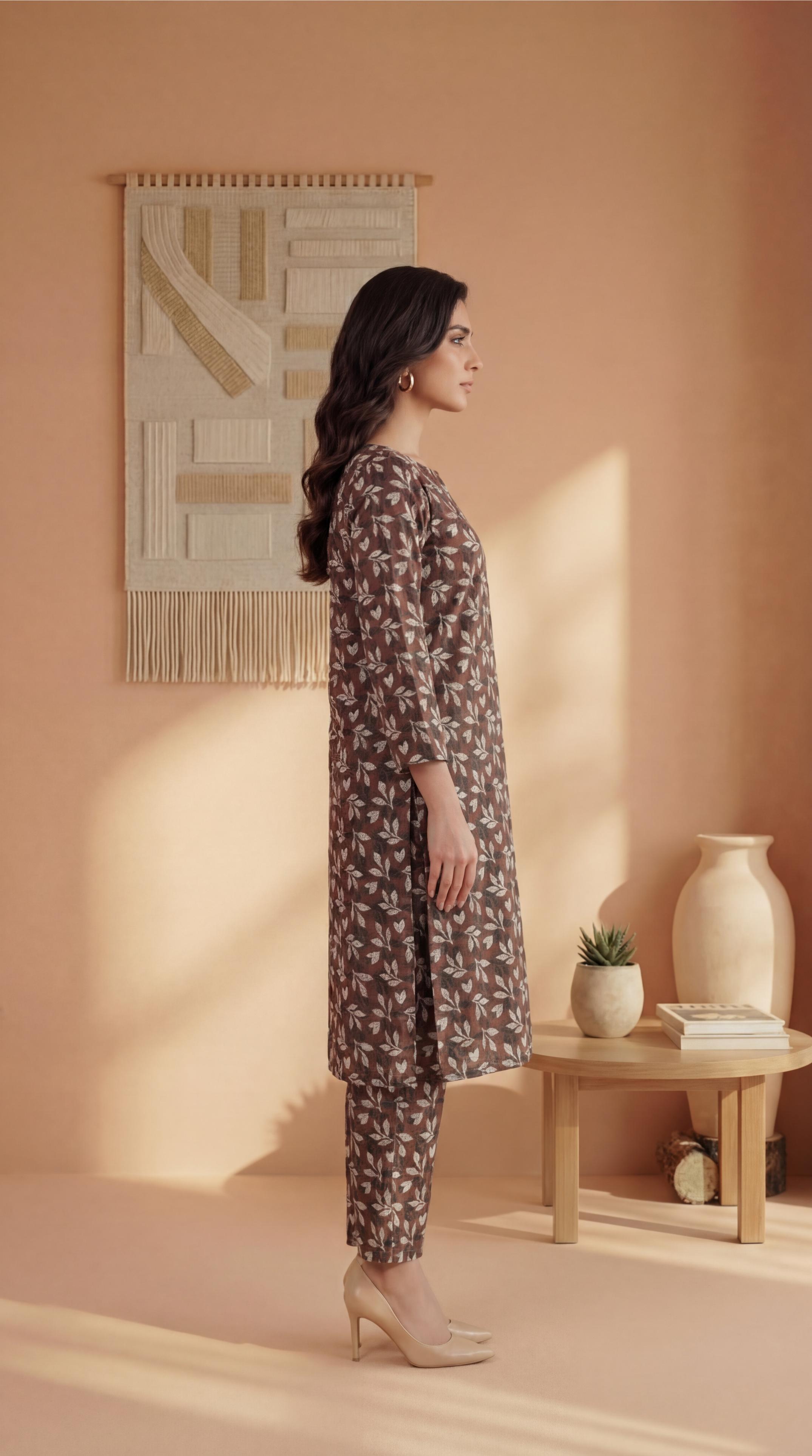 ZAR010-DIGITAL PRINTED COTTON LAWN  2 PIECE