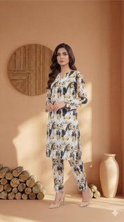 ZAR008-DIGITAL PRINTED COTTON LAWN  2 PIECE