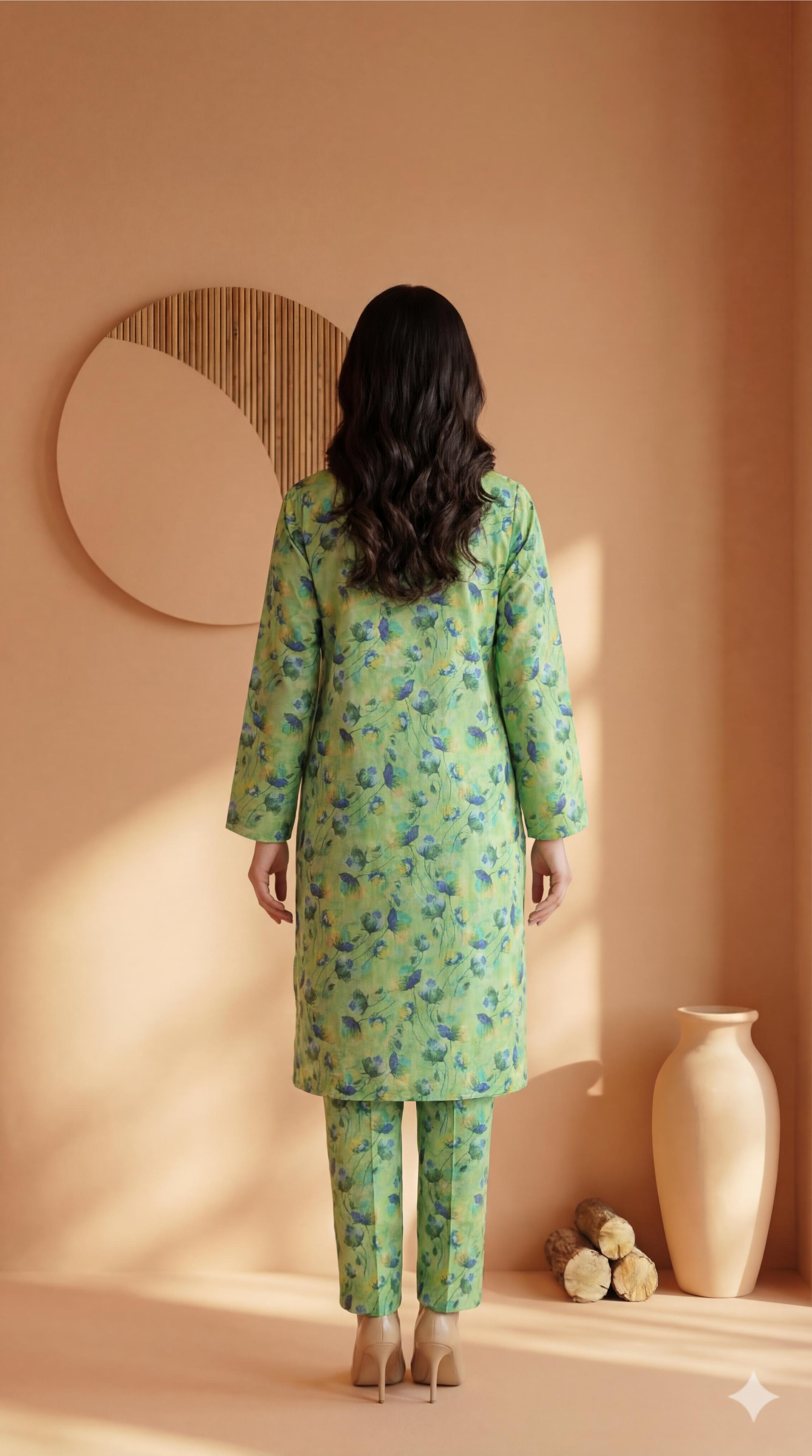 ZAR006-DIGITAL PRINTED COTTON LAWN  2 PIECE