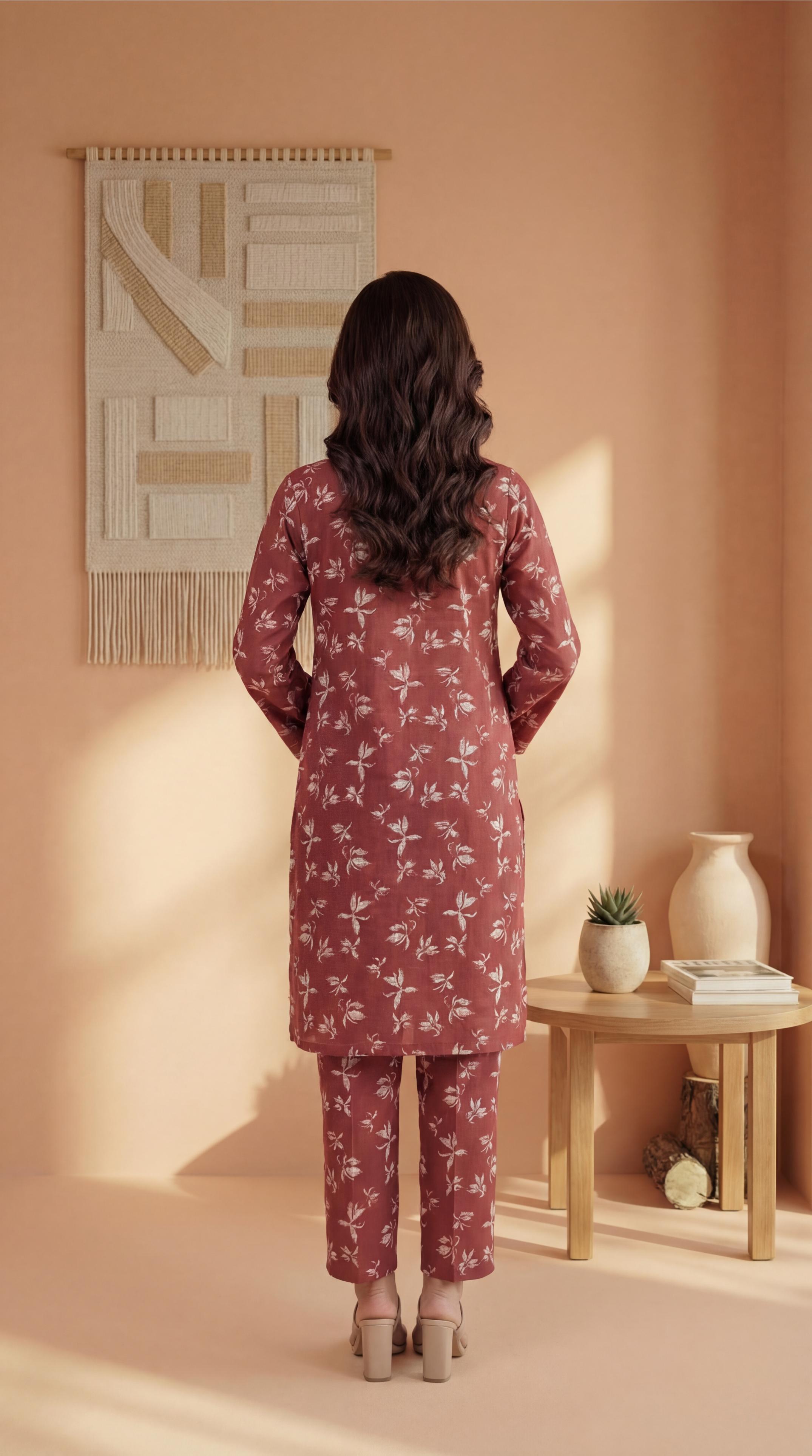 ZAR005-DIGITAL PRINTED COTTON LAWN  2 PIECE