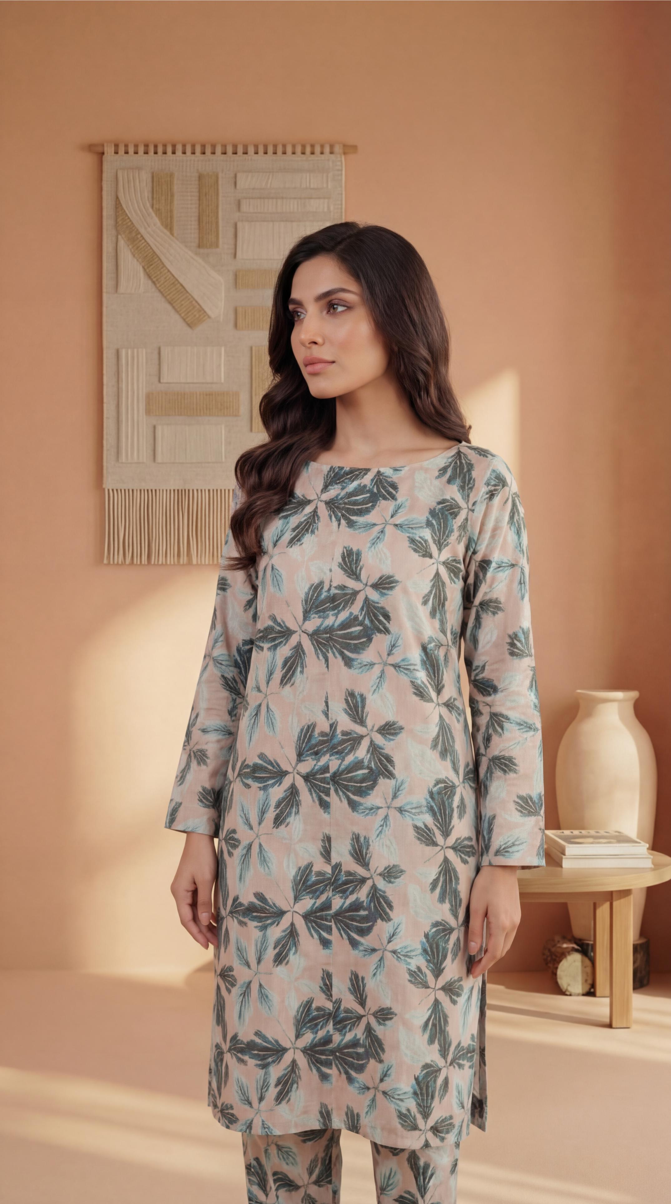ZAR004-DIGITAL PRINTED COTTON LAWN  2 PIECE
