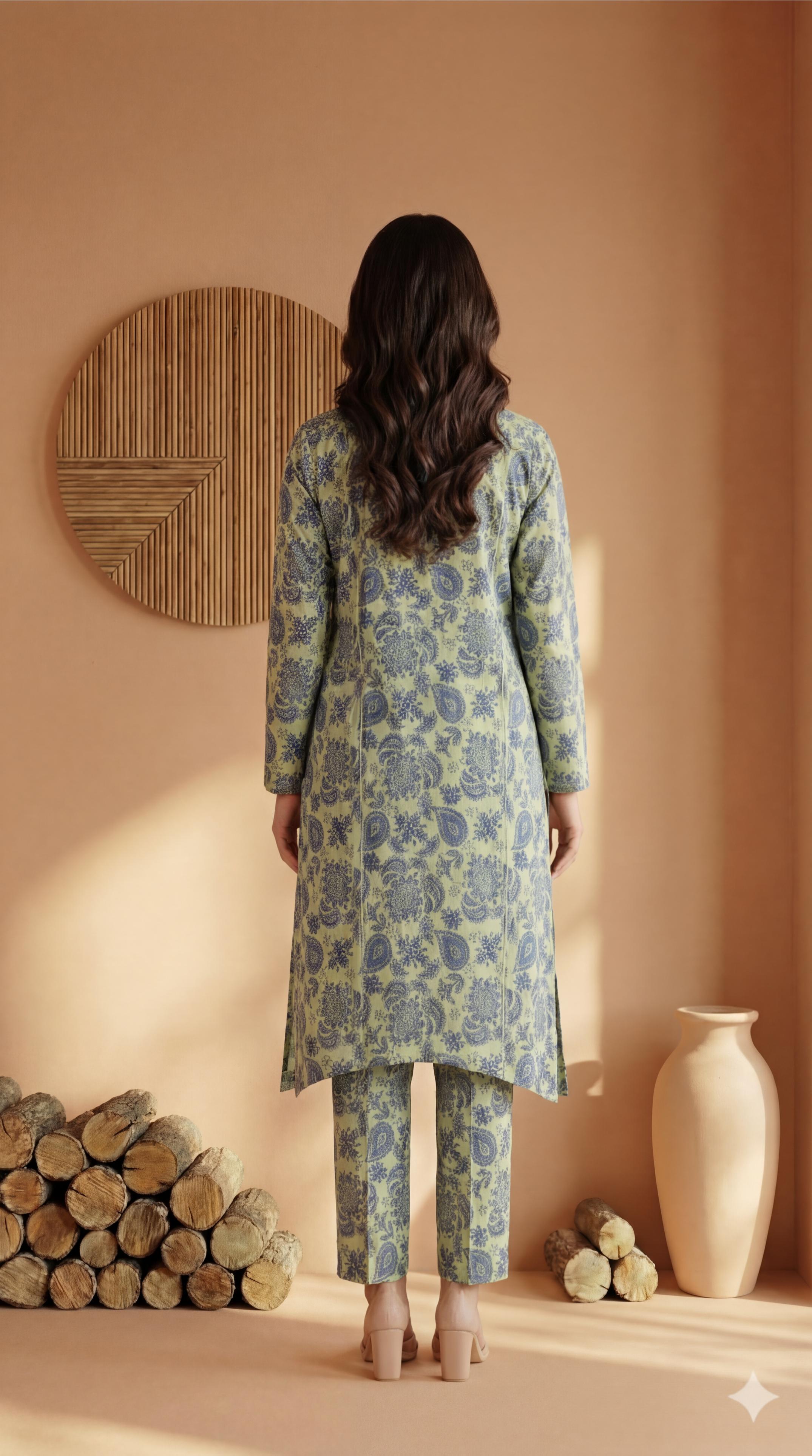 ZAR002-DIGITAL PRINTED COTTON LAWN  2 PIECE