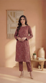ZAR028-DIGITAL PRINTED COTTON LAWN  2 PIECE