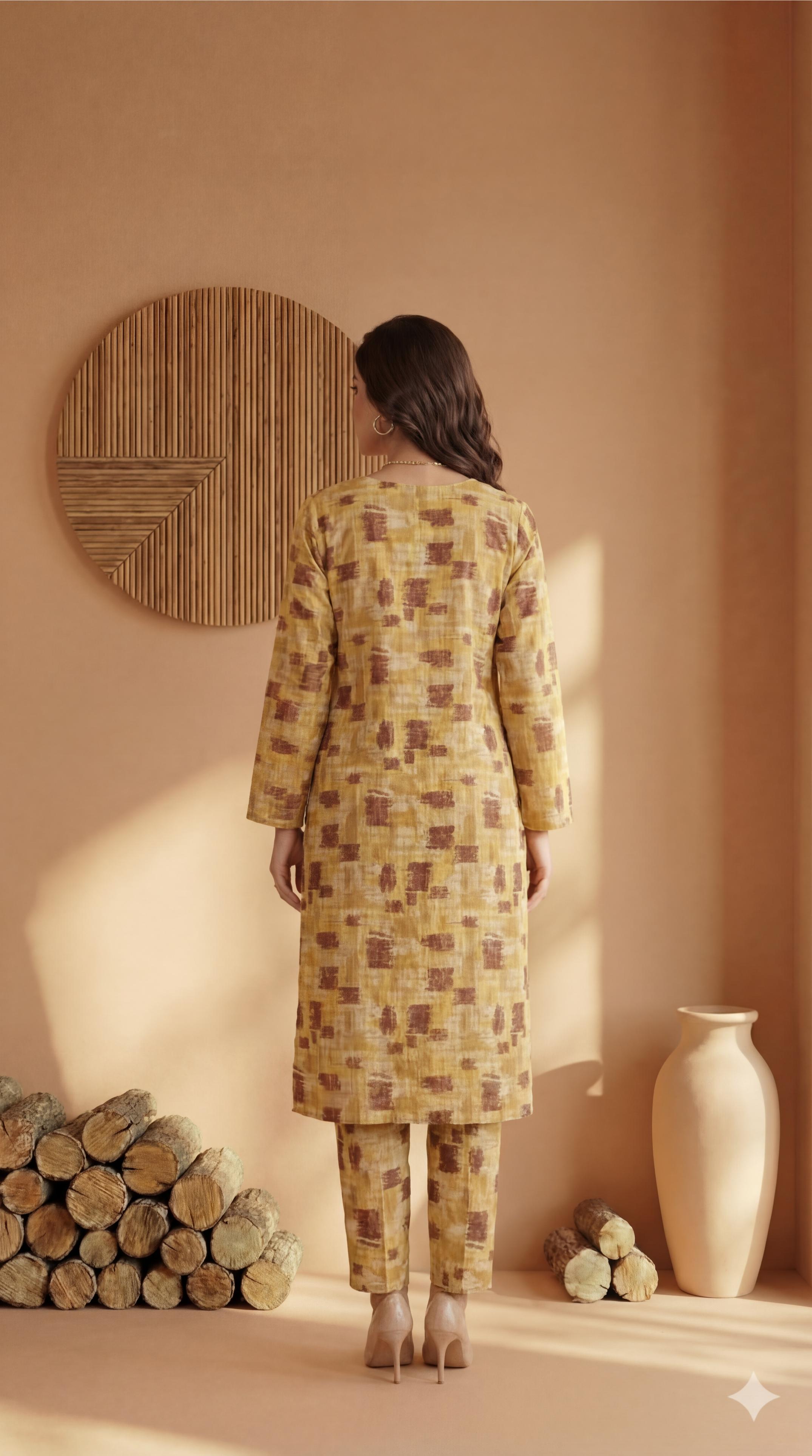 ZAR019-DIGITAL PRINTED COTTON LAWN  2 PIECE