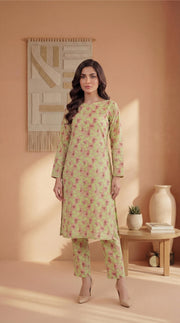 ZAR018-DIGITAL PRINTED COTTON LAWN  2 PIECE