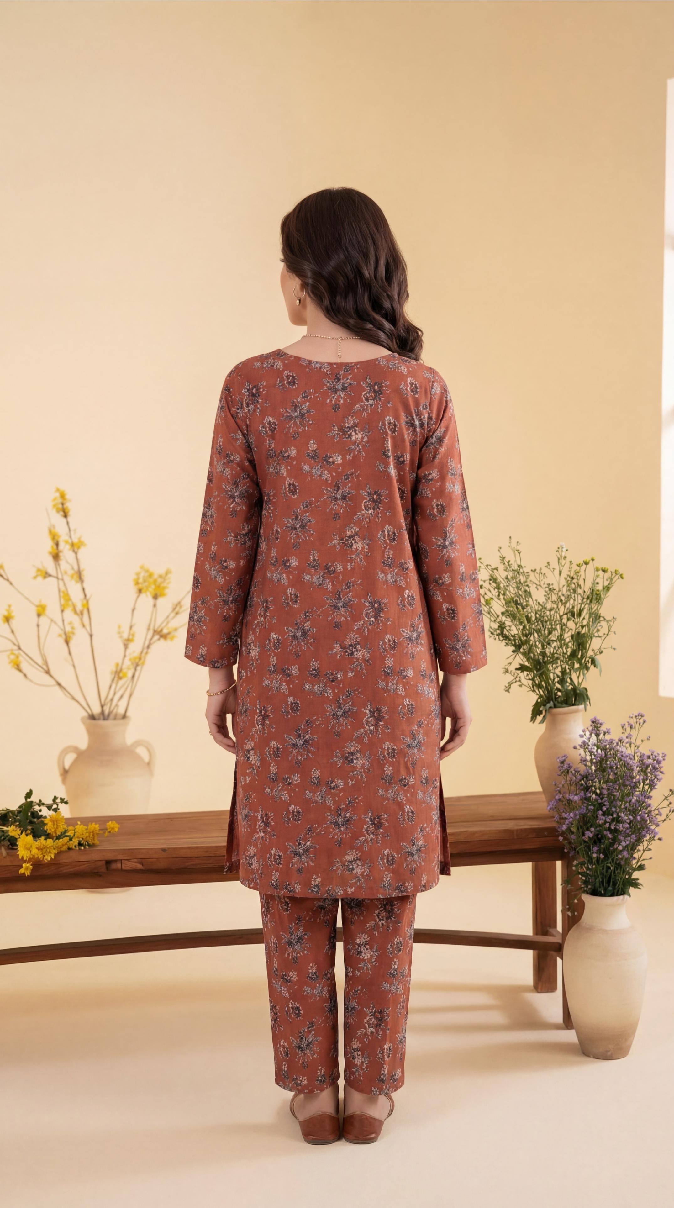 ZAR052-DIGITAL PRINTED COTTON LAWN  2 PIECE
