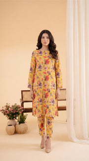 ZAR056-DIGITAL PRINTED COTTON LAWN  2 PIECE