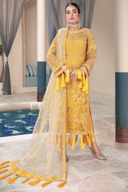 2582-SWEET-CORN EMBROIDERED SILK NET UNSTITCHED