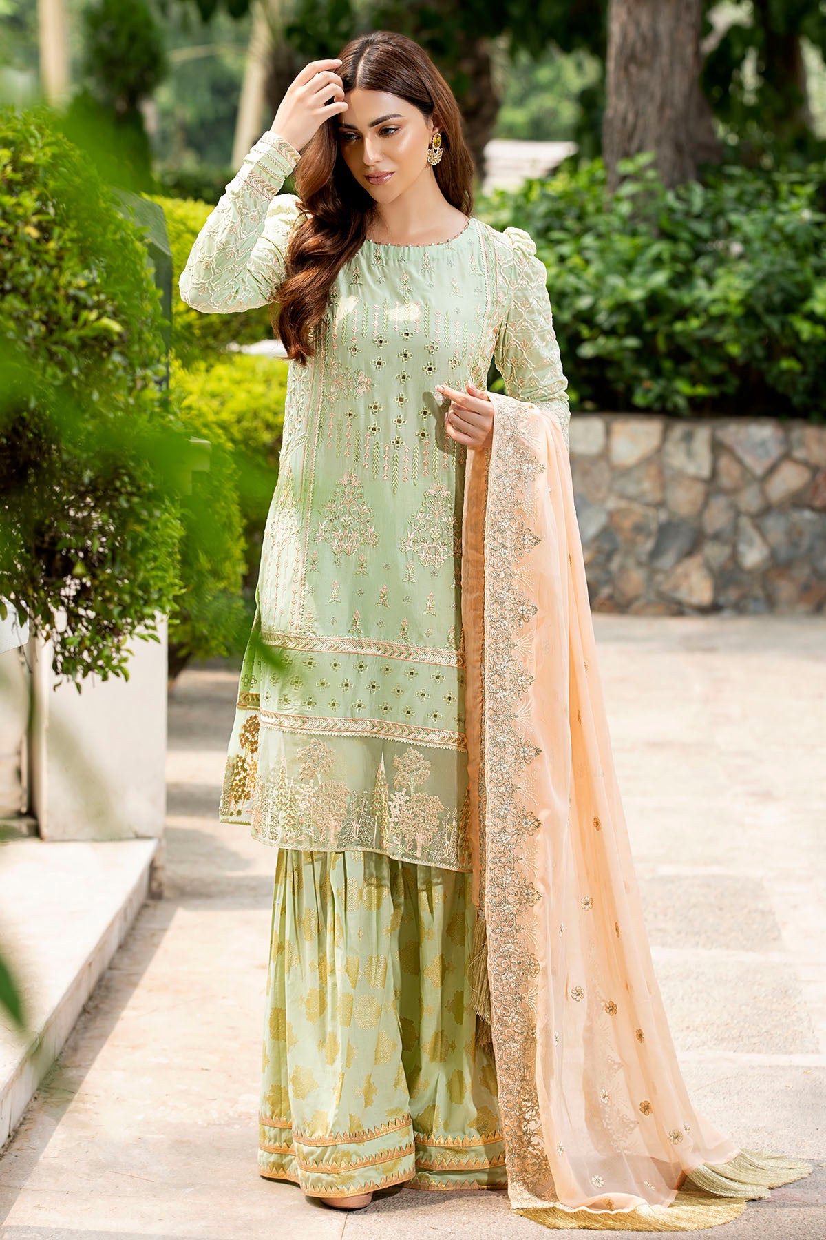 2586-GREEN-MIST EMBROIDERED LAWN UNSTITCHED