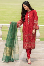 2588-GARNET EMBROIDERED LAWN UNSTITCHED