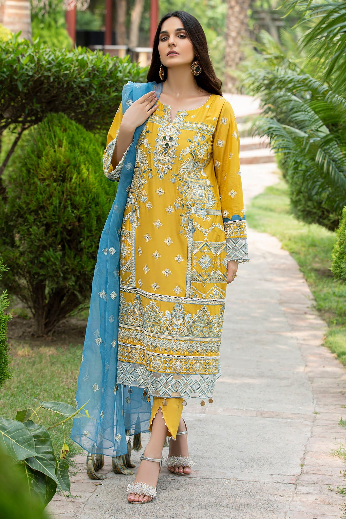 2585-BRIGHT-SUN EMBROIDERED LAWN UNSTITCHED