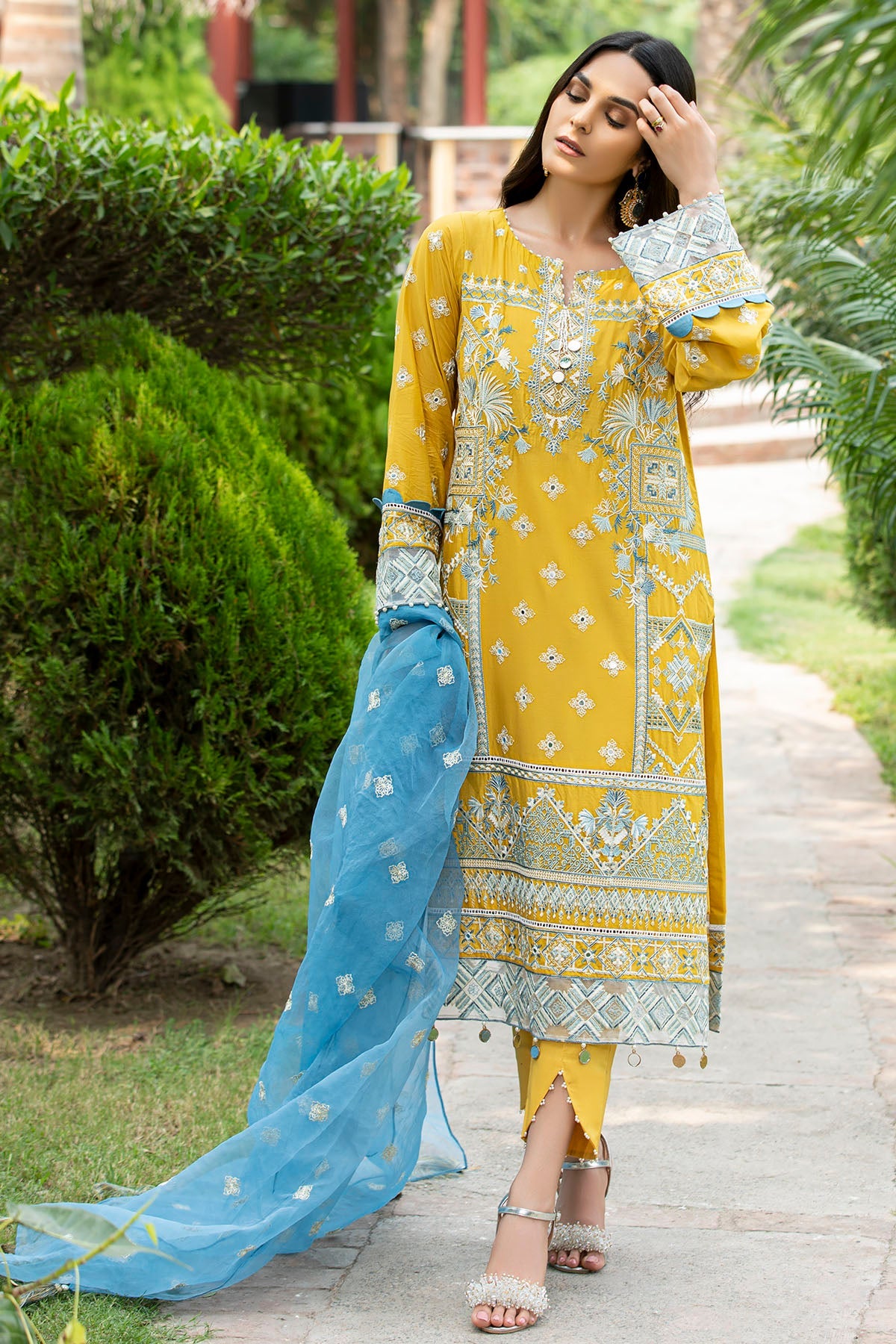 2585-BRIGHT-SUN EMBROIDERED LAWN UNSTITCHED