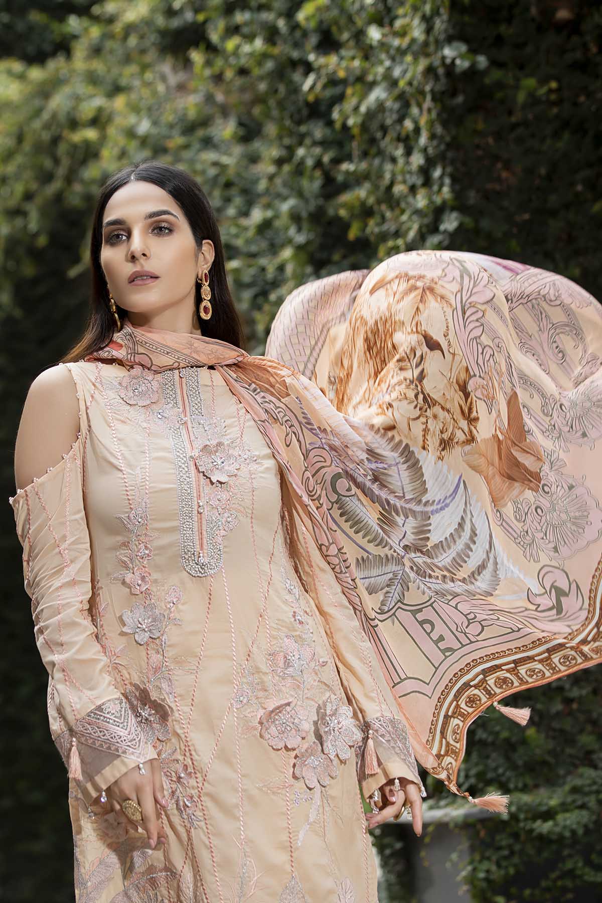 2590-SALMON EMBROIDERED LAWN UNSTITCHED