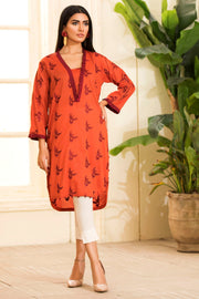2482-ORANGE EMBROIDERED LAWN STITCHED