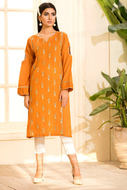 2464-MUSTARD EMBROIDERED LAWN STITCHED
