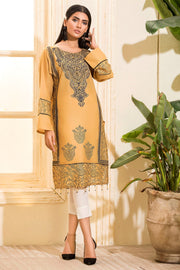 2471-GOLD EMBROIDERED LAWN STITCHED