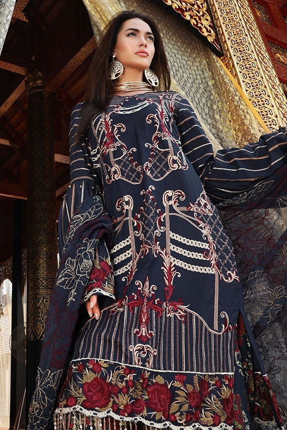 2055-MIDNIGHT-BLUE EMBROIDERED LAWN UNSTITCHED