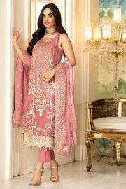 2332-OYSTER-PINK EMBROIDERED BEMBERG CHIFFON UNSTITCHED