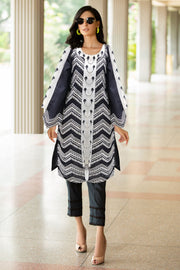2337-CLASSIC-BLACK EMBROIDERED LAWN STITCHED