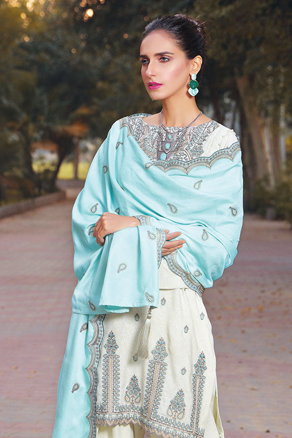 2409-FOLK-JADE EMBROIDERED KARANDI UNSTITCHED