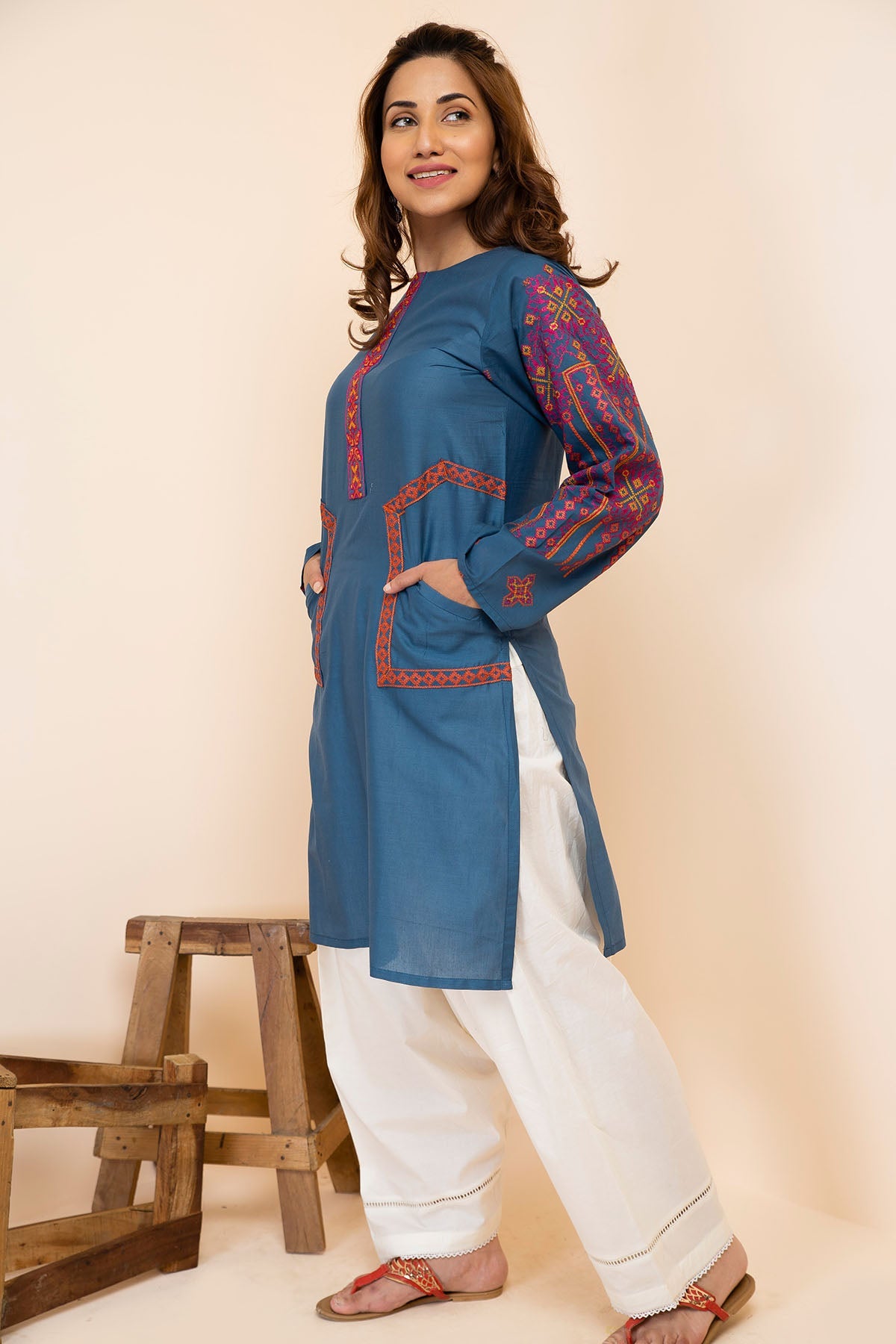 2480-ZINK-MYSTERY EMBROIDERED LAWN STITCHED