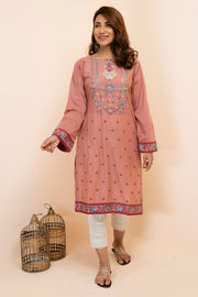 2489-PINKISH-FEED EMBROIDERED LAWN STITCHED