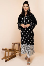 2492-BLACK-PEPPER EMBROIDERED LAWN STITCHED