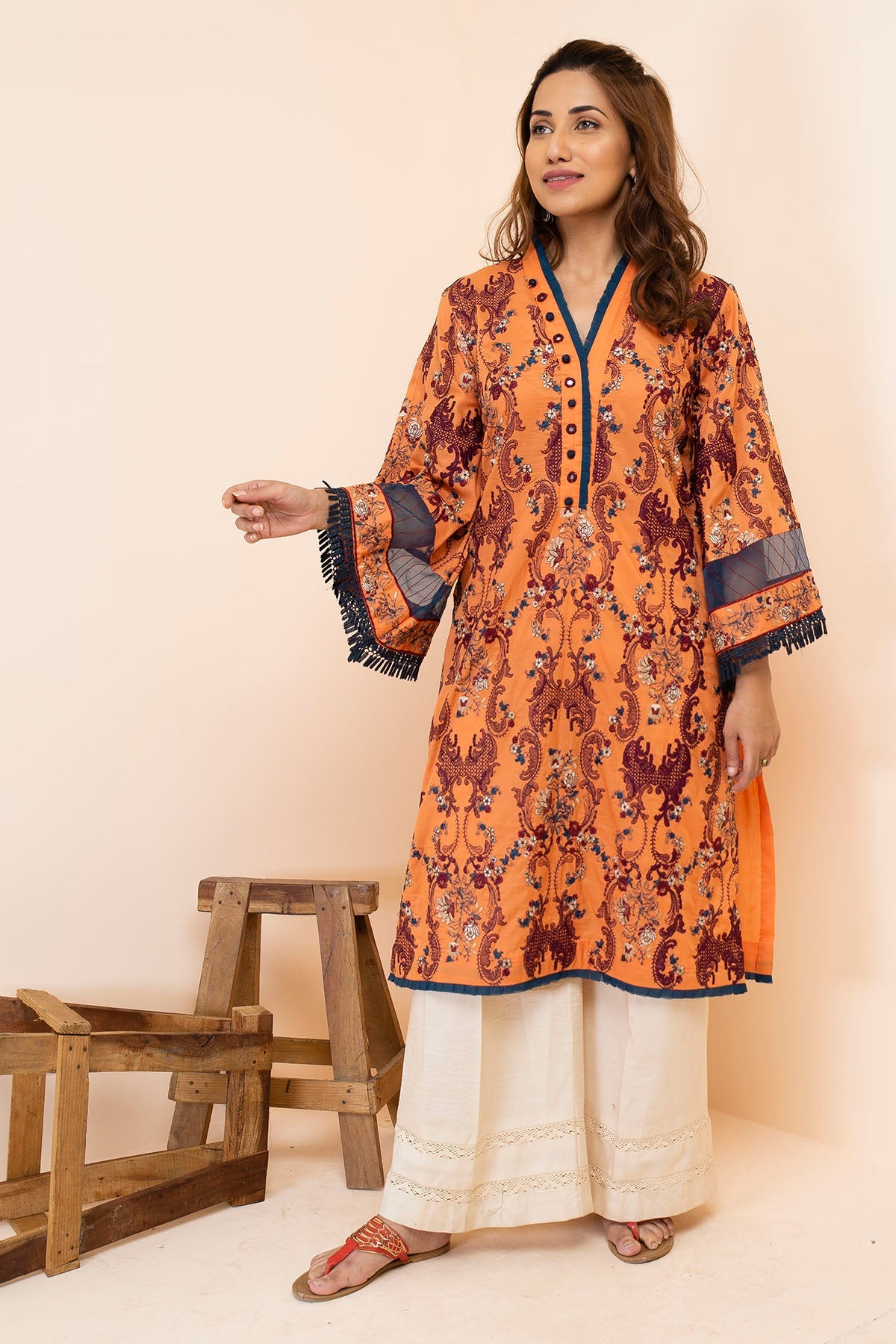 2496-RUSTY-ORCHARD EMBROIDERED LAWN STITCHED