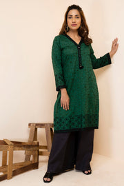 2503-JUNGLE-GREEN EMBROIDERED LAWN STITCHED