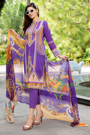 2519-VIOLET DIGITAL PRINTED LAWN UNSTITCHED