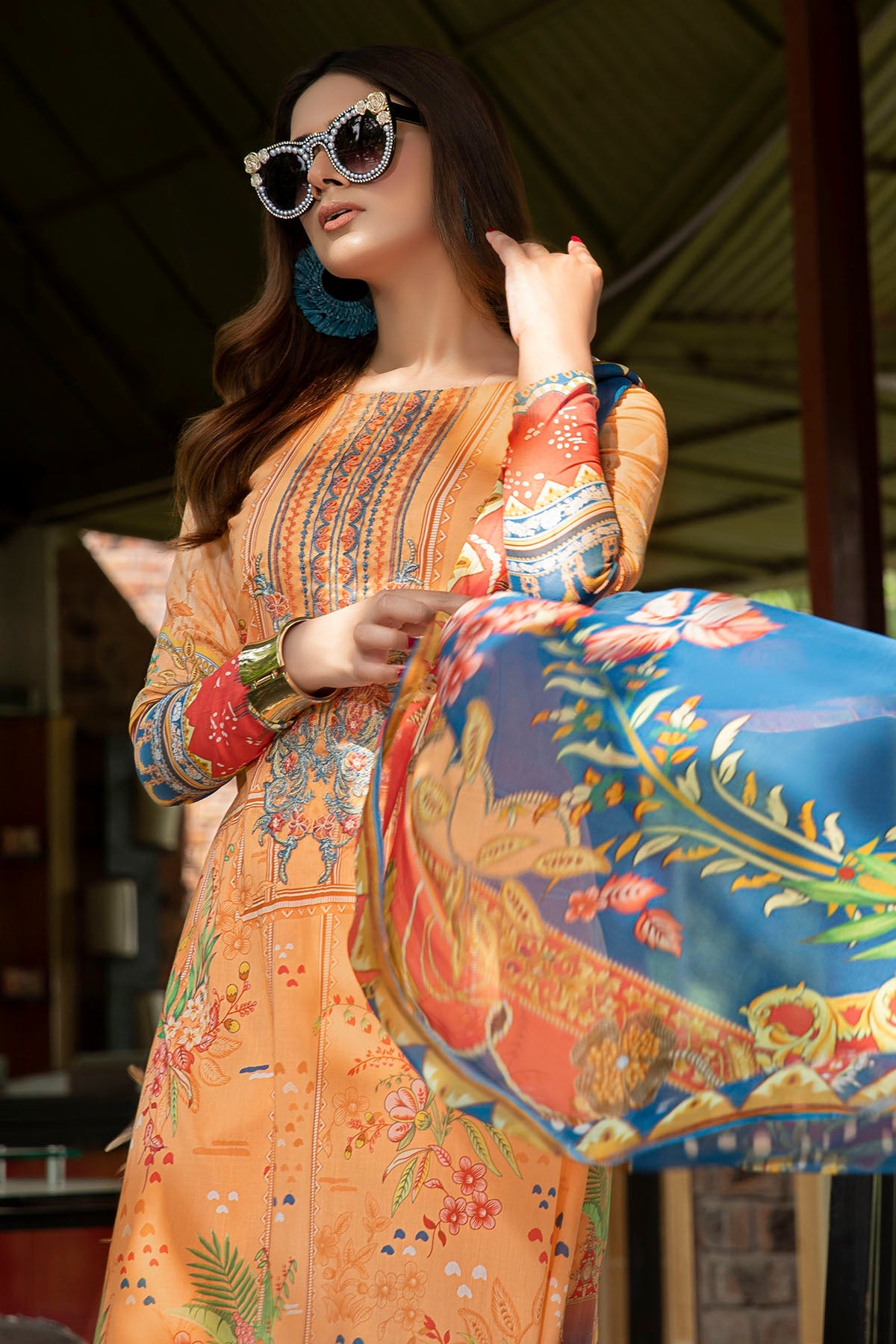 2546-CORAL DIGITAL PRINTED LAWN UNSTITCHED