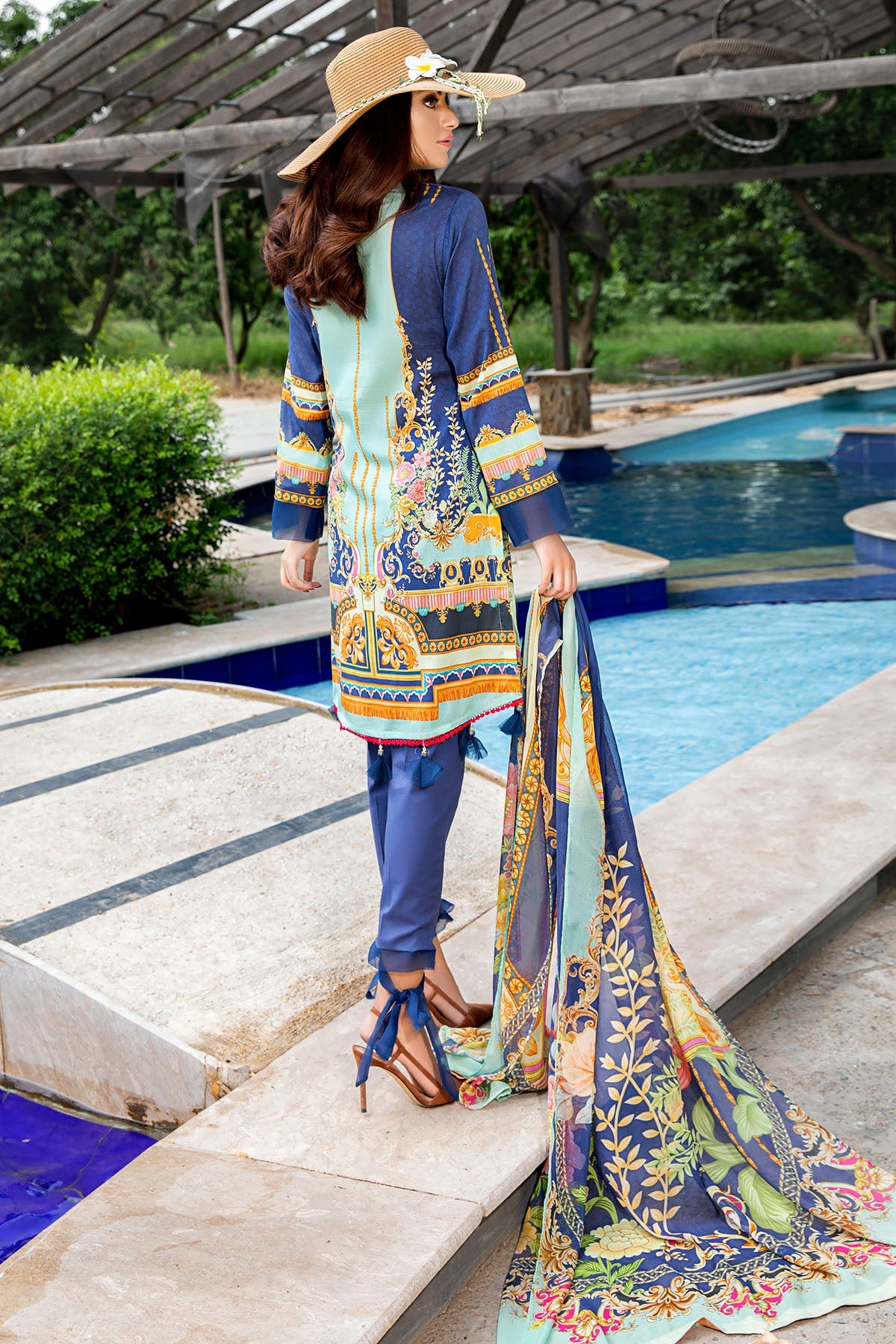 2549-BLUE-BERRY DIGITAL PRINTED LAWN UNSTITCHED