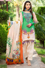 2550-GREEN DIGITAL PRINTED LAWN UNSTITCHED