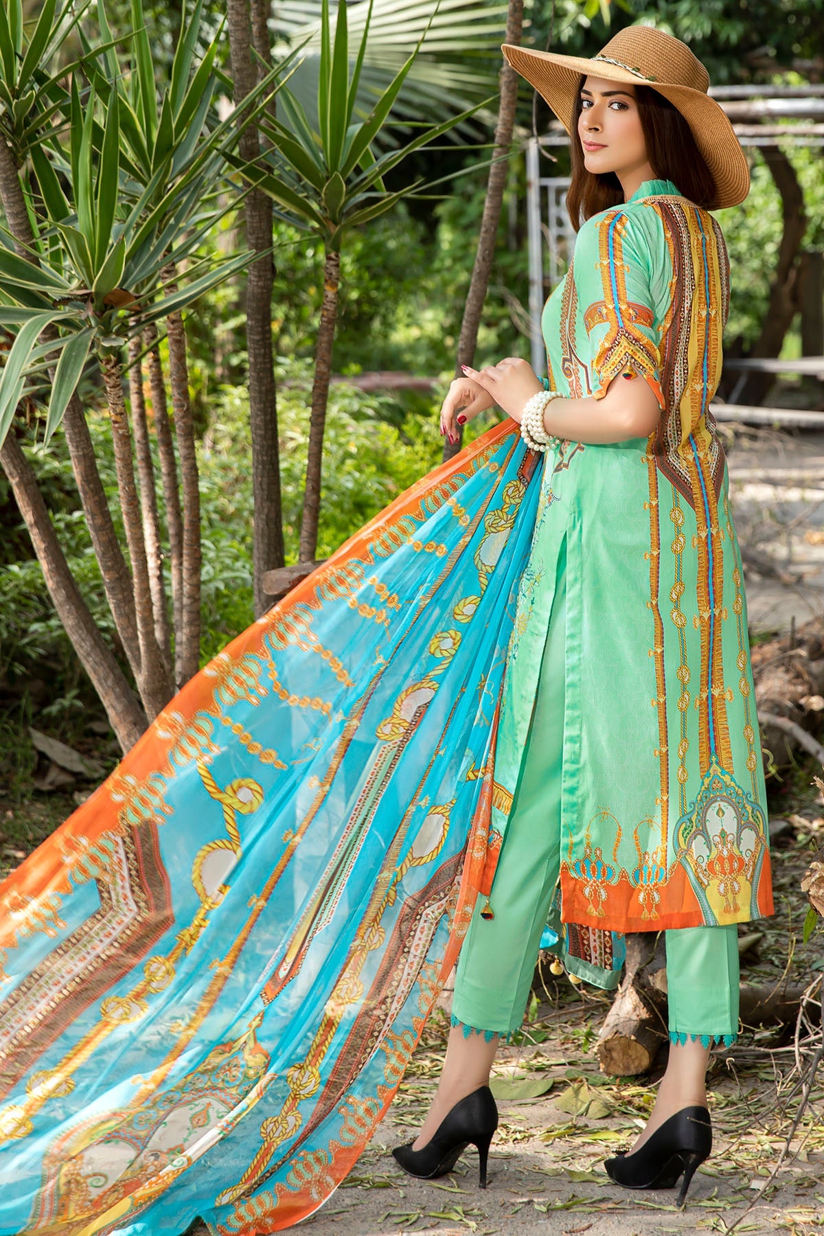2551-PEARL-AQUA DIGITAL PRINTED LAWN UNSTITCHED